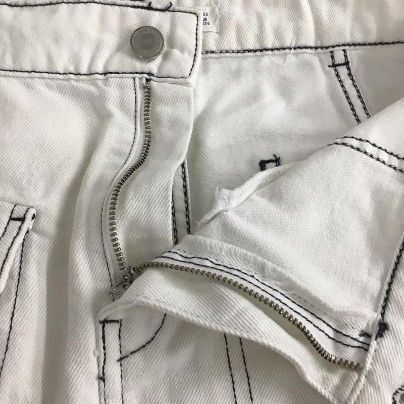 ザラ ZARA スカート ミニスカート M 無地 白 / ホワイト /  レディース USED 古着 中古 10133635