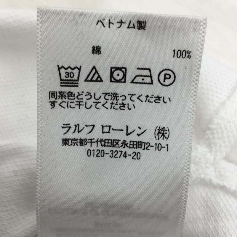 ポロラルフローレン POLO RALPH LAUREN カットソー 半袖 ポロシャツ M ロゴ、文字 白 / ホワイト / レディース USED 古着 中古 10135644