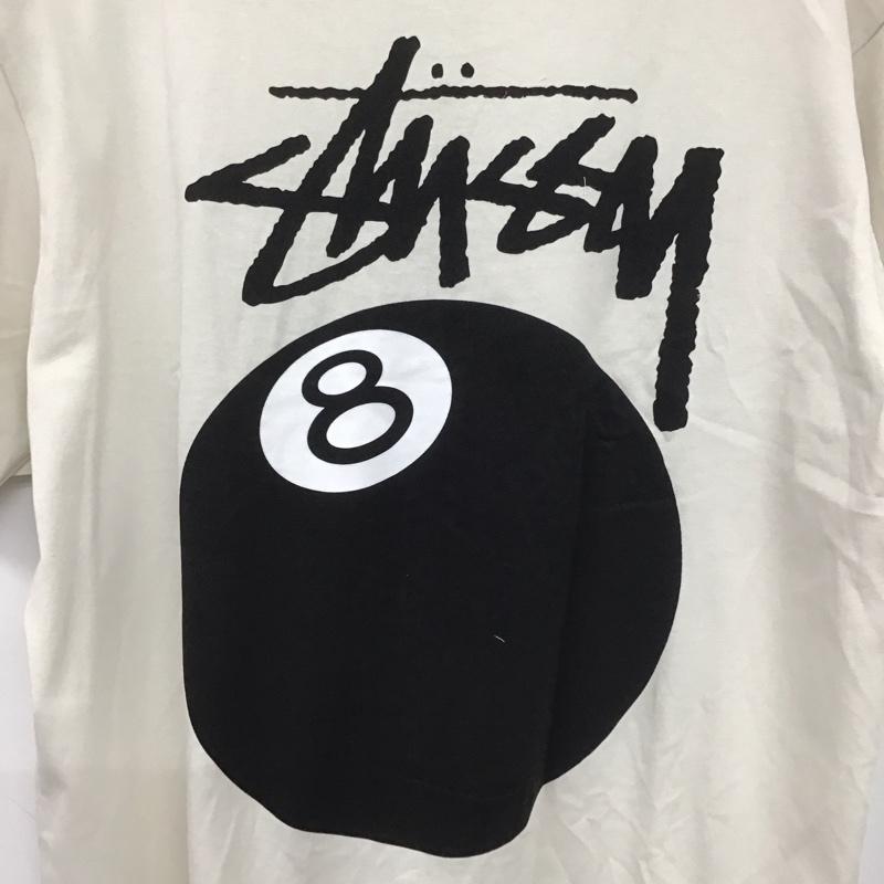 ステューシー STUSSY Tシャツ 半袖 半袖カットソー プリントTシャツ クルーネックカットソー L プリント 白 / ホワイト / メンズ USED 古着 中古 10138438