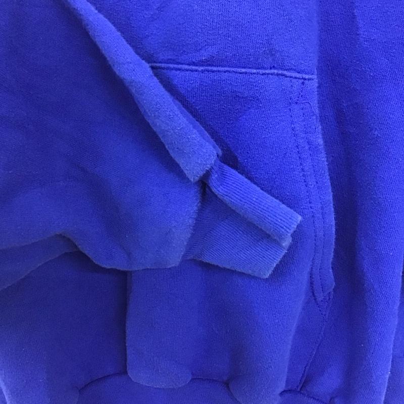 ヘインズ HANES パーカー 長袖 XL 無地 X プリント 青 / ブルー / メンズ USED 古着 中古 10130160