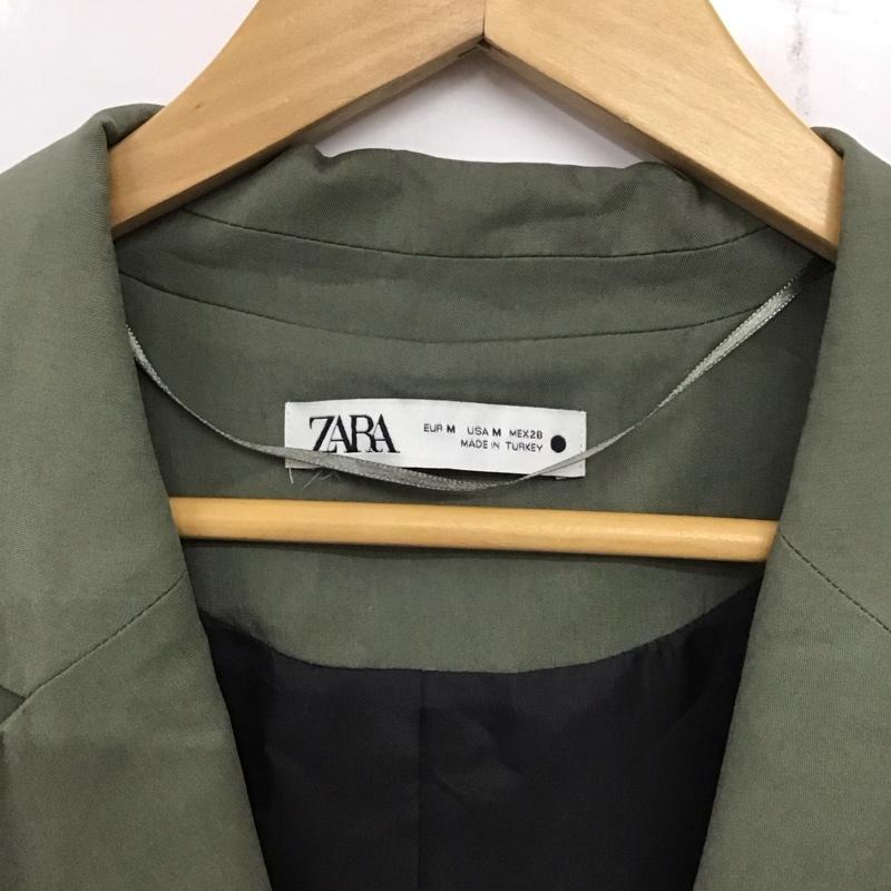 ザラ ZARA ベスト ベスト M 無地 カーキ / カーキ / レディース USED 古着 中古 10139415
