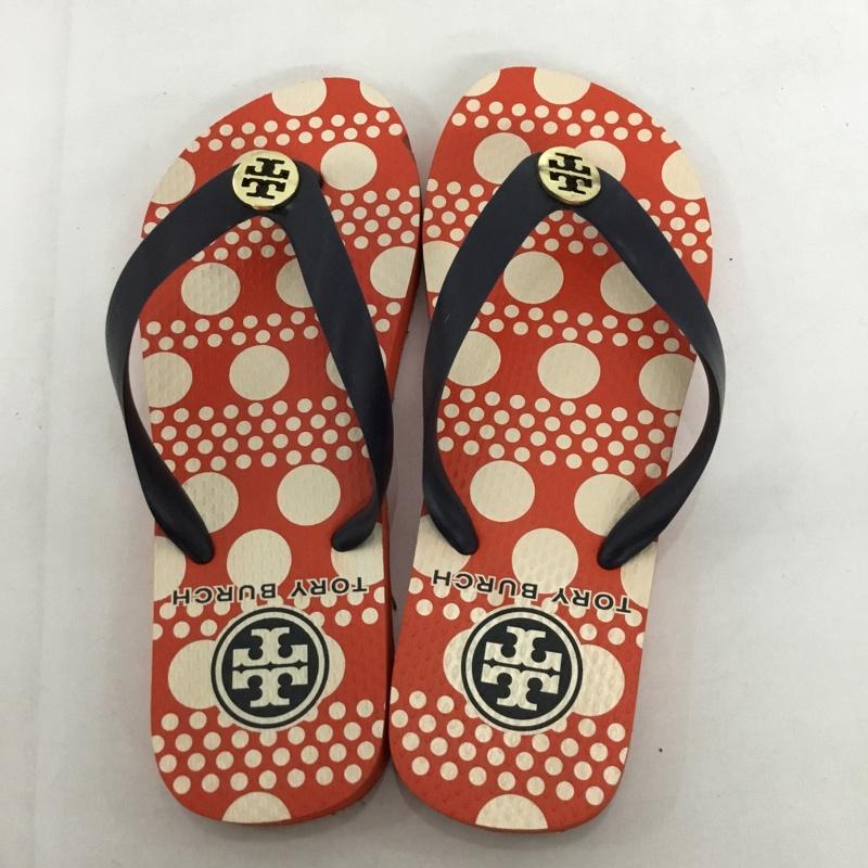 トリーバーチ TORY BURCH サンダル サンダル ビーチサンダル 箱有 ロゴ、文字 赤 / レッド / レディース USED 古着 中古 10128294