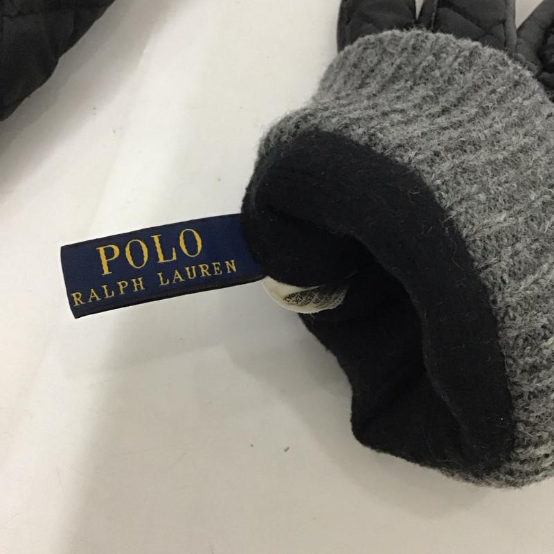ポロラルフローレン POLO RALPH LAUREN ファッション小物 手袋 キルティング 無地 黒 / ブラック / メンズ USED 古着 中古 10125576
