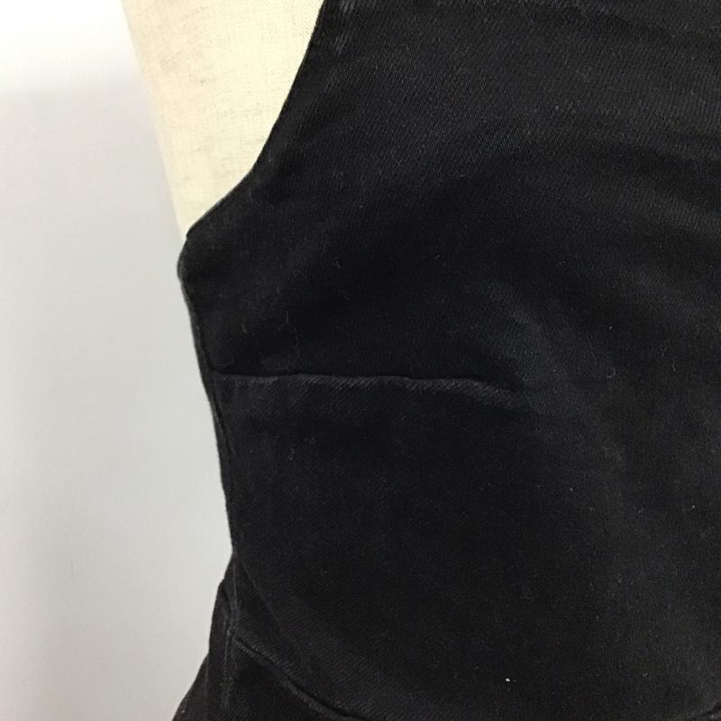 ザラ ZARA ワンピース ミニスカート 8197 082 800 キャミソール デニム ストレッチ XS 無地 黒 / ブラック / レディース USED 古着 中古 10114998