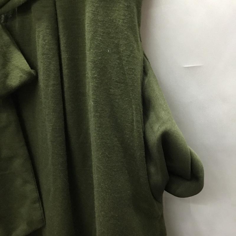 セシルマクビー CECIL McBEE セットアップ セットアップ セットアップ ノースリーブカットソー ワイドパンツ 2点セット M 無地 カーキ / カーキ / レディース USED 古着 中古 10109990