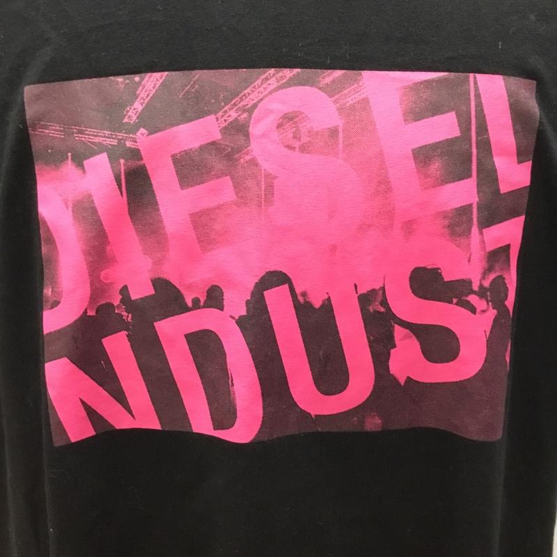 ディーゼル DIESEL Tシャツ 半袖 半袖カットソー プリントTシャツ クルーネックカットソー XXL プリント 黒 / ブラック /  メンズ USED 古着 中古 10109361