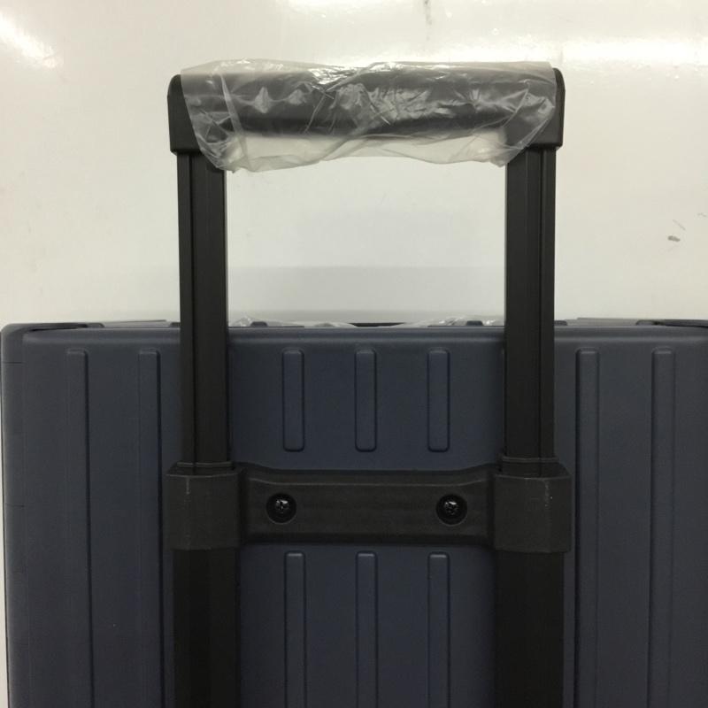アンドフラット &.FLAT スーツケース、トランク スーツケース、トランク FL14-4-00002 折りたたみ ハードキャリーバッグ キャリーケース 箱有 ロゴ、文字 紺 / ネイビー / メンズ USED 古着 中古 10137511