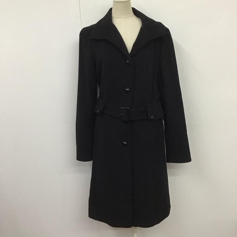 ロペ ROPE コート コート一般 GGB-1755-B ロングコート ステンカラーコート 無地 黒 / ブラック / レディース USED 古着 中古 10122846