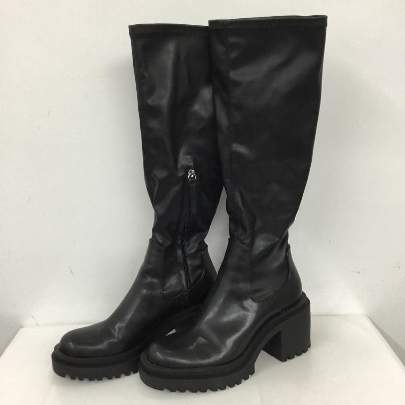 ザラ ZARA ブーツ ロングブーツ 2000 910 040 厚底ブーツ 無地 黒 / ブラック / レディース USED 古着 中古 10122824