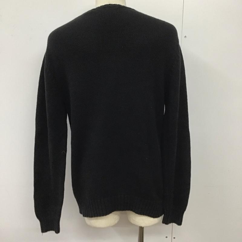 チャップス CHAPS ニット、セーター 長袖 長袖ニットカットソー ニット セーター クルーネックニット M ロゴ、文字 黒 / ブラック / メンズ USED 古着 中古 10124597