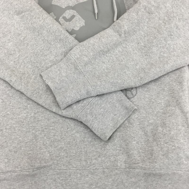 アベイシングエイプ A BATHING APE パーカー 長袖 A BATHING APE PULLOVER HOODIE XXL ロゴ、文字 X プリント 灰 / グレー /  メンズ USED 古着 中古 10124625