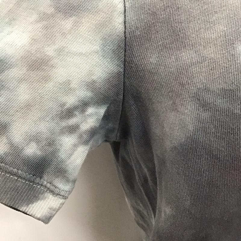 ザラ ZARA Tシャツ 半袖 クルーネック タイダイ M 総柄 灰 / グレー / レディース USED 古着 中古 10114106