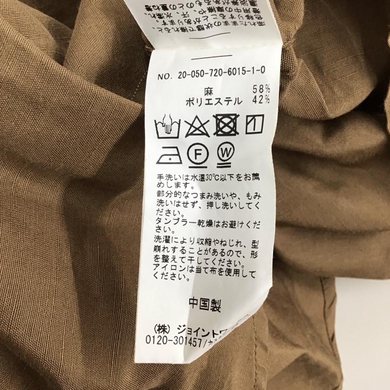 インヘリット INHERIT シャツ、ブラウス 長袖 長袖シャツ カラーシャツ ポケットシャツ 長袖カットソー XL 無地 茶 / ブラウン /  メンズ USED 古着 中古 10114361