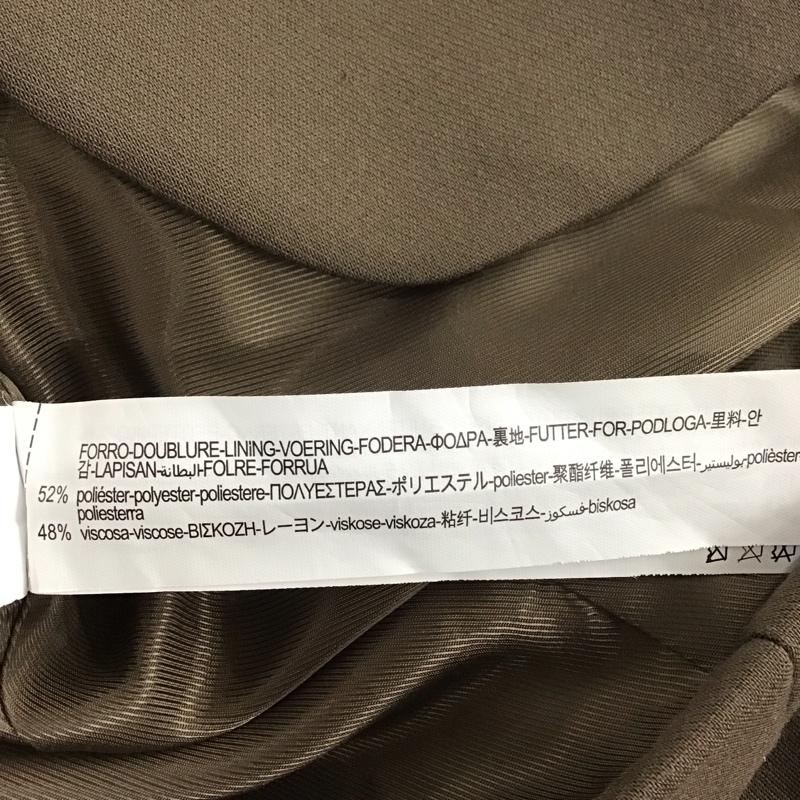 ザラ ZARA セットアップ セットアップ 2761 248 737 オーバーサイズ テーラードジャケット センタープレス パンツ L 無地 茶 / ブラウン / レディース USED 古着 中古 10109487