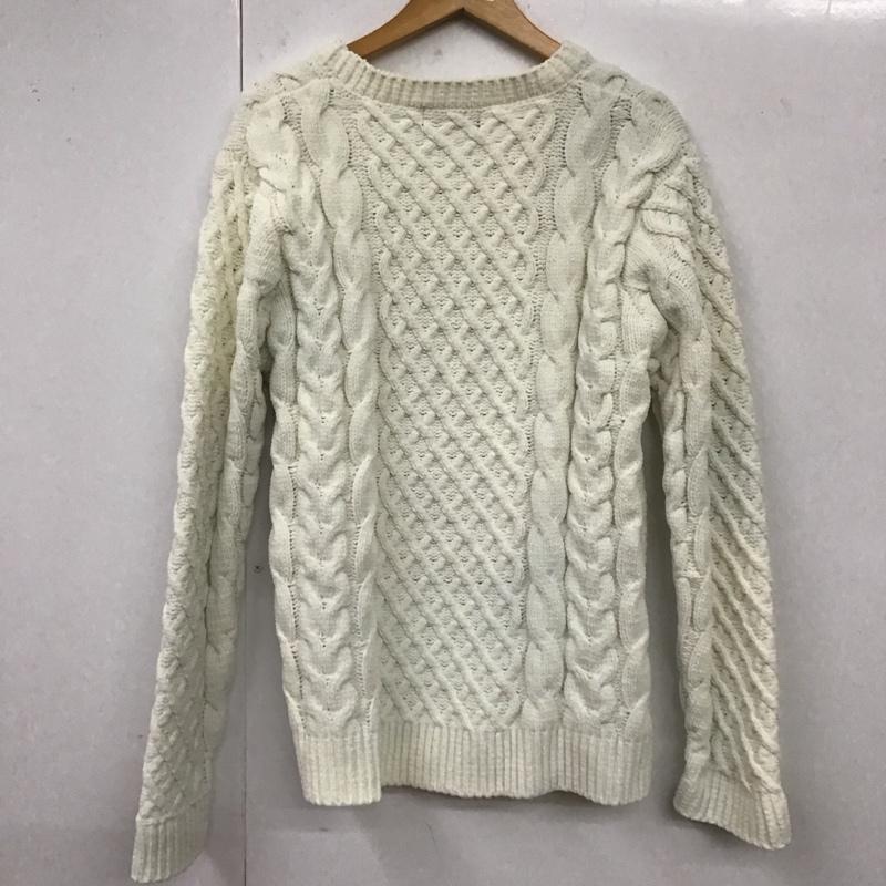 アズールバイマウジー AZUL BY MOUSSY ニット、セーター 長袖 CHENILLE CABLE PULLOVER 251eab70-089i L 無地 白 / ホワイト / メンズ USED 古着 中古 10120176