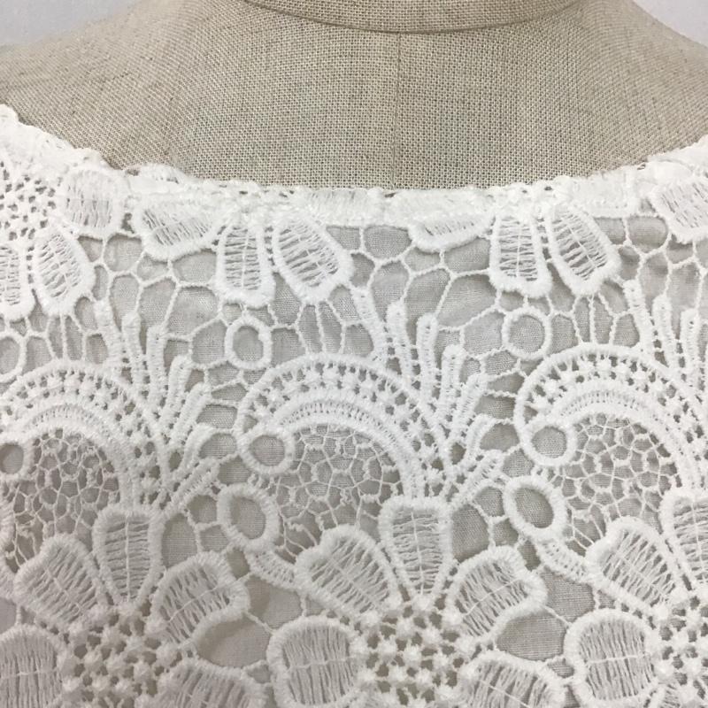 ローリーズファーム LOWRYS FARM カットソー 半袖 LF615045N9 レース M レース柄 白 / ホワイト / レディース USED 古着 中古 10121121