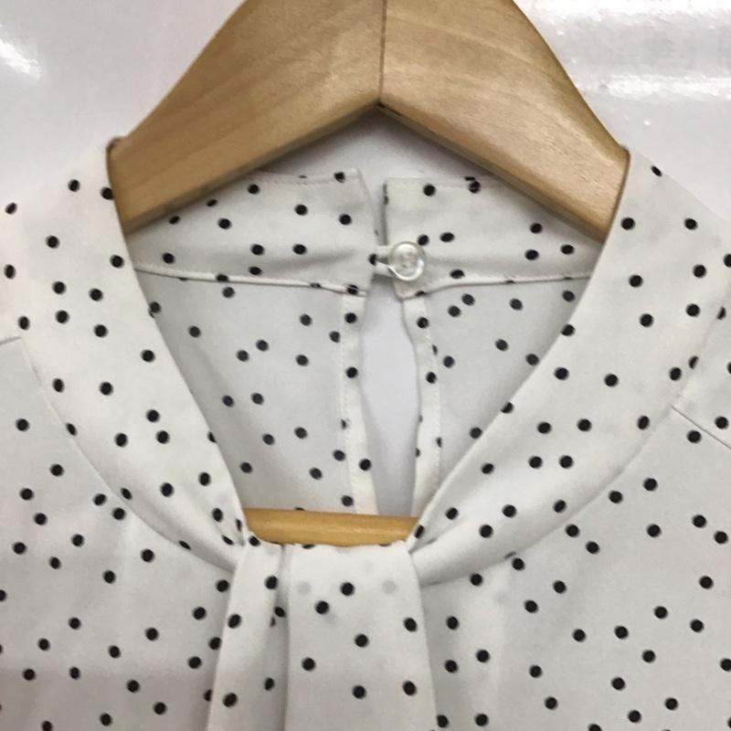 ユナイテッドアローズグリーンレーベルリラクシング UNITED ARROWS green label relaxing カットソー 長袖 長袖カットソー プリントカットソー クルーネック ドット 白 / ホワイト / レディース USED 古着 中古 10132954