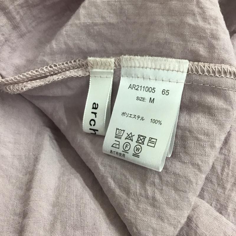 アルシーヴ archives カットソー 長袖 長袖シャツ ノーカラーシャツ 前開きシャツ M 無地 紫 / パープル / レディース USED 古着 中古 10117305