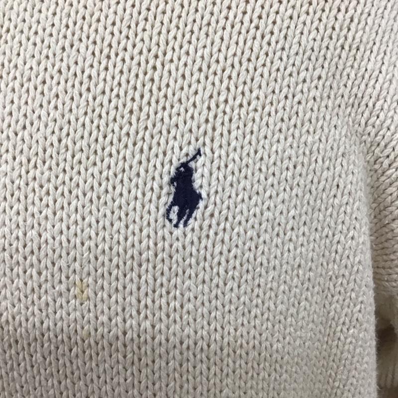 ポロバイラルフローレン Polo by RALPH LAUREN ニット、セーター 長袖 長袖ニットカットソー ニット セーター クルーネックニット M ロゴ、文字 ベージュ / ベージュ / メンズ USED 古着 中古 10114977