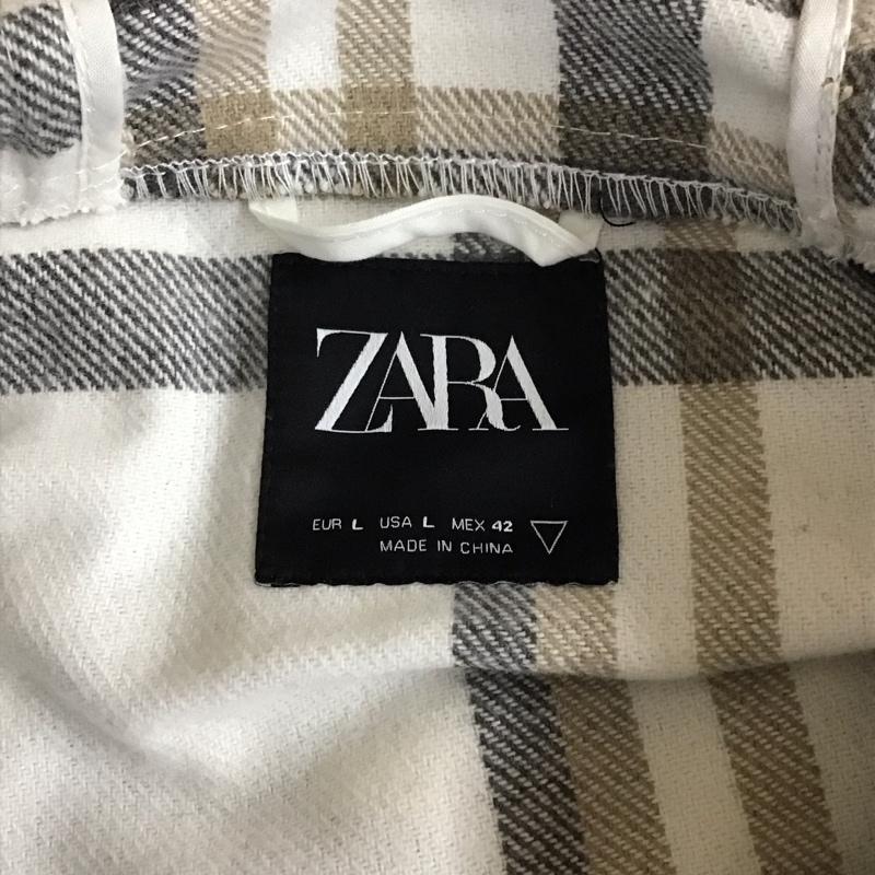 ザラ ZARA パーカー 長袖 長袖パーカー フード付きパーカー プリントスウェット トレーナー L チェック マルチカラー / マルチカラー /  メンズ USED 古着 中古 10118306