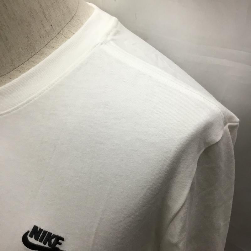 ナイキ NIKE カットソー 長袖 ar5194-100 スポーツウェアクラブロングスリーブTシャツ 長袖カットソー M ロゴ、文字 白 / ホワイト / メンズ USED 古着 中古 10122886