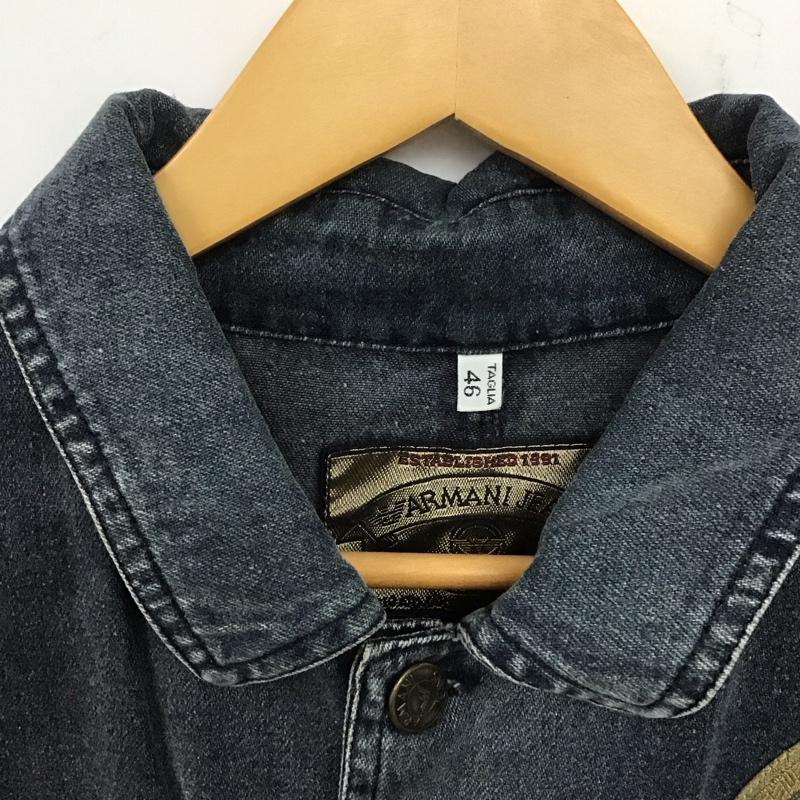 アルマーニジーンズ ARMANI JEANS ジャケット、上着 ジャケット、ブレザー デニムジャケット 46 青 / ブルー / レディース USED 古着 中古 10139154