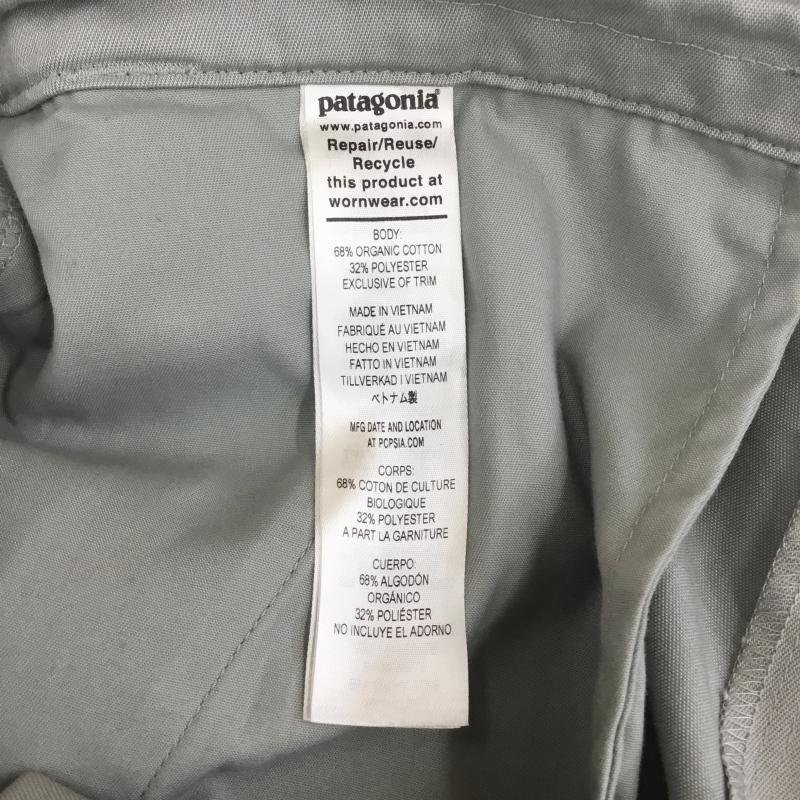 パタゴニア patagonia パンツ ワークパンツ、ペインターパンツ M ワンポイント X ロゴ、文字 薄緑 / ライトグリーン / メンズ USED 古着 中古 10129016