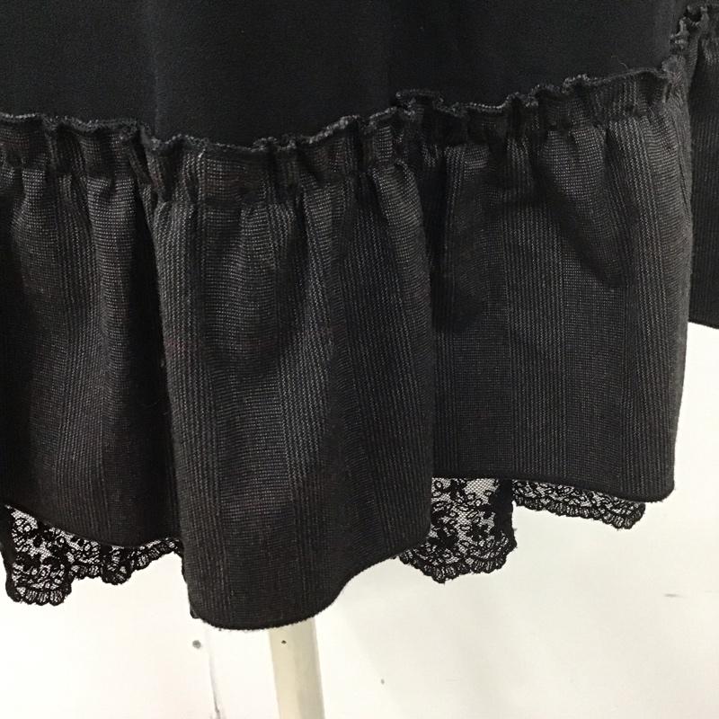 アクシーズファム axes femme ワンピース ひざ丈スカート SV361X04 フリル M レース柄 黒 / ブラック / レディース USED 古着 中古 10112572