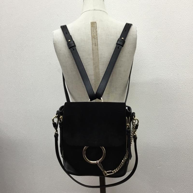クロエ Chloe リュックサック、デイパック リュックサック、デイバッグ 01185765-5 フェイ 2WAY ハンドバッグ ロゴ、文字 黒 / ブラック / レディース USED 古着 中古 10118686