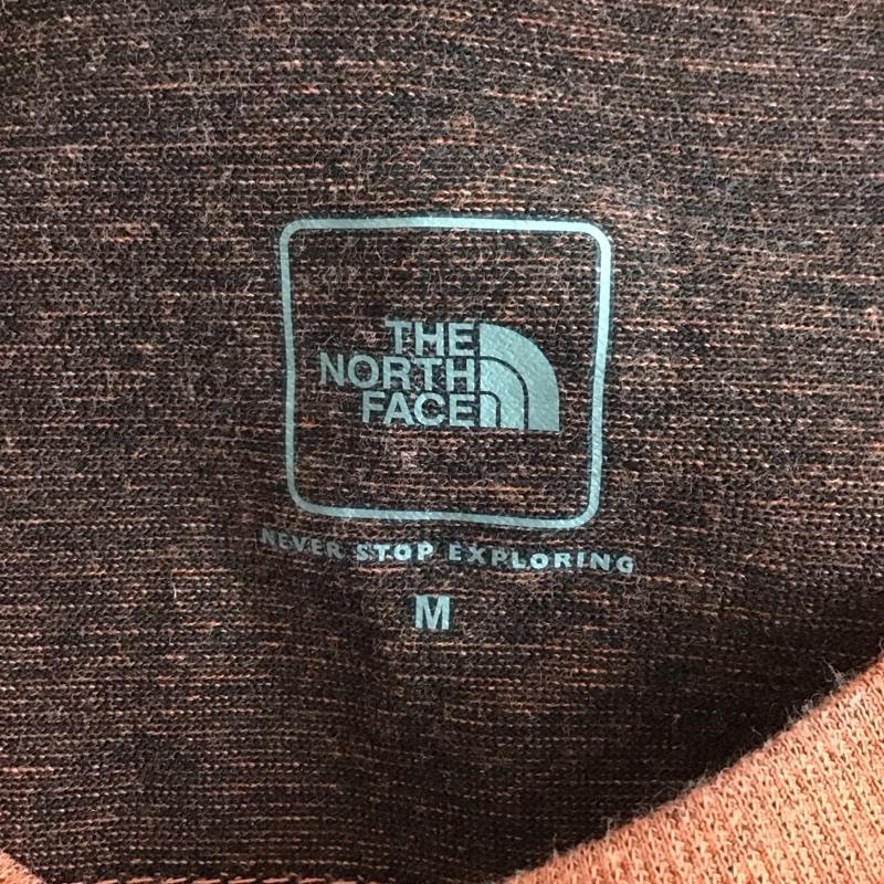 ザノースフェイス THE NORTH FACE Tシャツ 半袖 nt11932 ショートスリーブスクエアロゴジャカードティー クルーネックカットソー M ロゴ、文字 橙 / オレンジ / メンズ USED 古着 中古 10130474