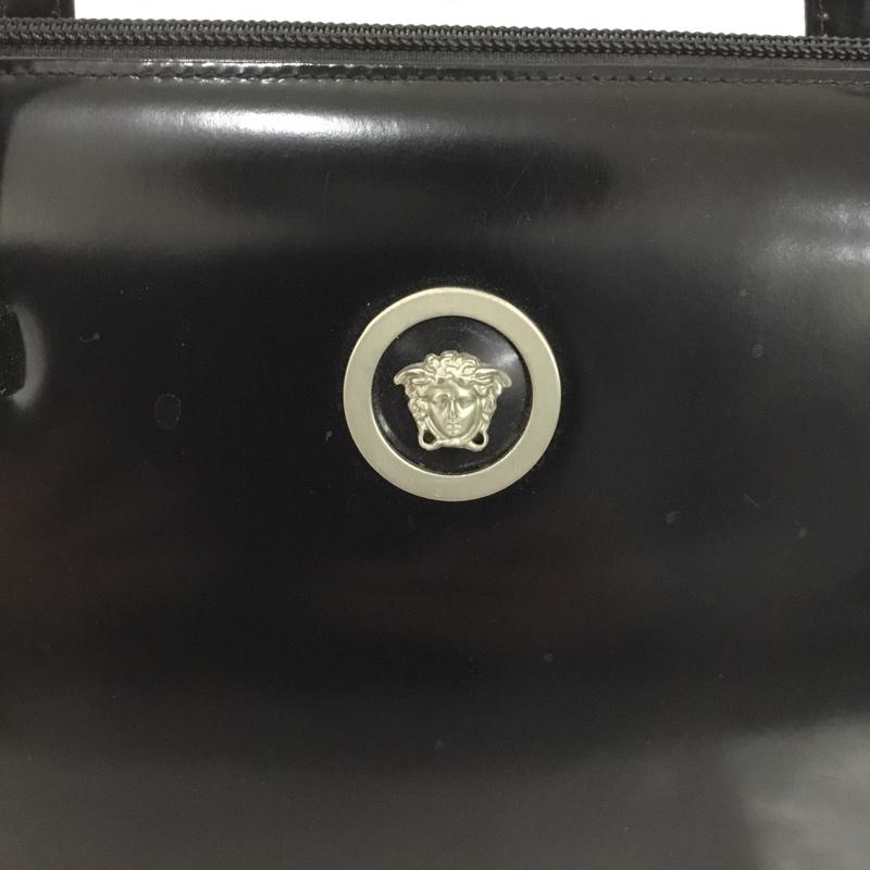 ヴェルサーチ VERSACE トートバッグ トートバッグ ワンポイント 黒 / ブラック / レディース USED 古着 中古 10123653