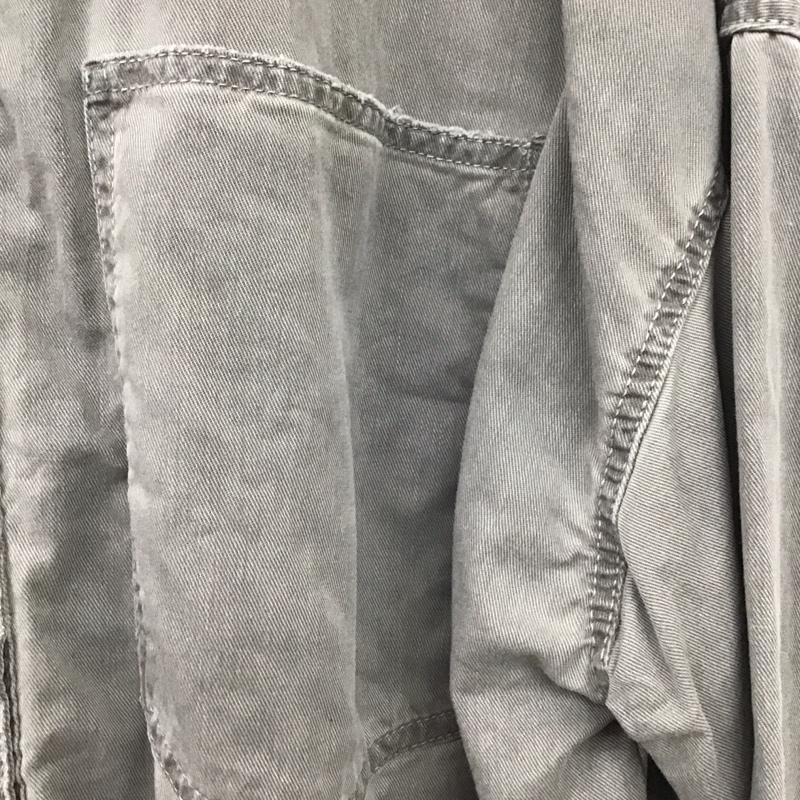 ザラ ZARA シャツ、ブラウス 長袖 L 無地 チャコールグレー / チャコールグレー / レディース USED 古着 中古 10124789