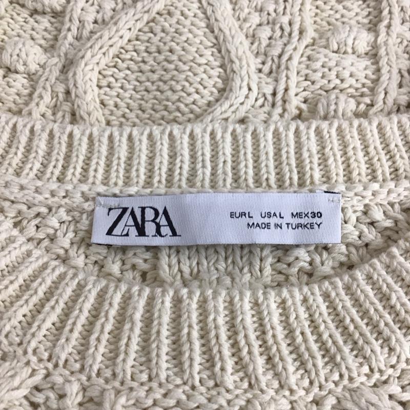 ザラ ZARA ベスト ベスト L 無地 白 / ホワイト / レディース USED 古着 中古 10120287