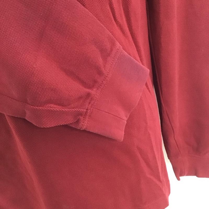 ブルックスブラザーズ BROOKS BROTHERS ポロシャツ 長袖 長袖ポロシャツ カラーシャツ 長袖カットソー M ロゴ、文字 えんじ / ワインレッド /  メンズ USED 古着 中古 10111154