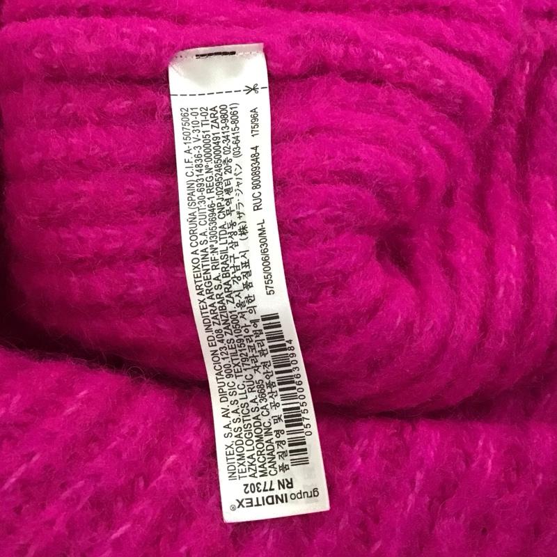 ザラ ZARA カーディガン 長袖 ニットカーディガン ロング M 無地 桃 / ピンク / レディース USED 古着 中古 10130511