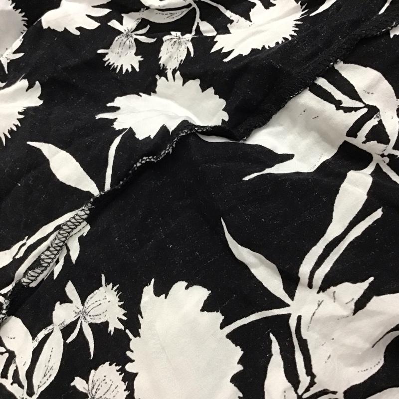 ザラ ZARA ワンピース ロングスカート L 総柄 黒 / ブラック / レディース USED 古着 中古 10128881