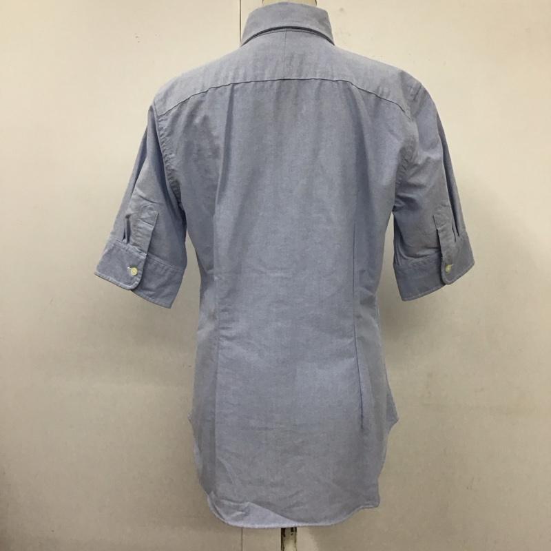ラルフローレン RALPHLAUREN シャツ、ブラウス 半袖 半袖シャツ カラーシャツ 半袖カットソー ボタンダウンシャツ S ロゴ、文字 水色 / ライトブルー / レディース USED 古着 中古 10118599