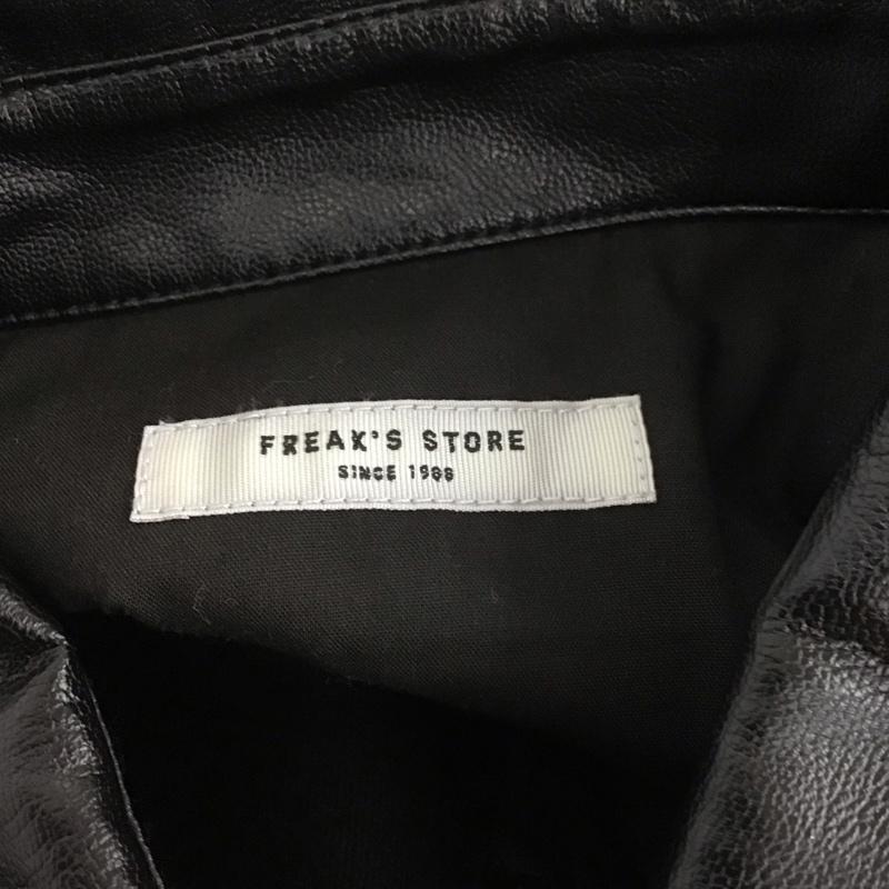 フリークスストア FREAK S STORE シャツ、ブラウス 長袖 長袖シャツ カラーシャツ フェイクレザーシャツ 長袖カットソー FREE 無地 黒 / ブラック / レディース USED 古着 中古 10122471
