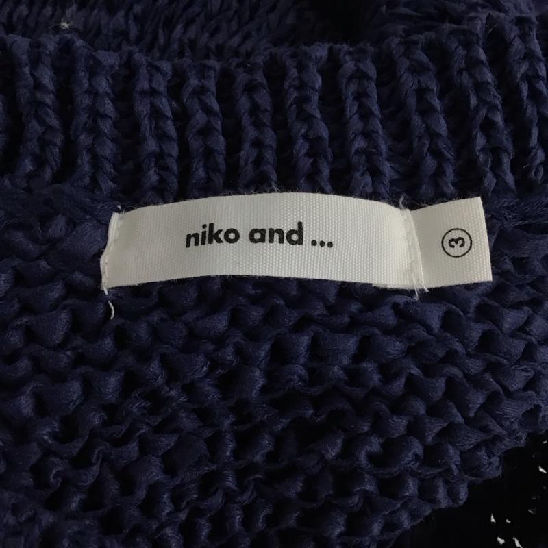 ニコアンド niko and... ベスト ベスト S211WF11AD ペーパー風ショートベスト M 無地 紺 / ネイビー / レディース USED 古着 中古 10120797