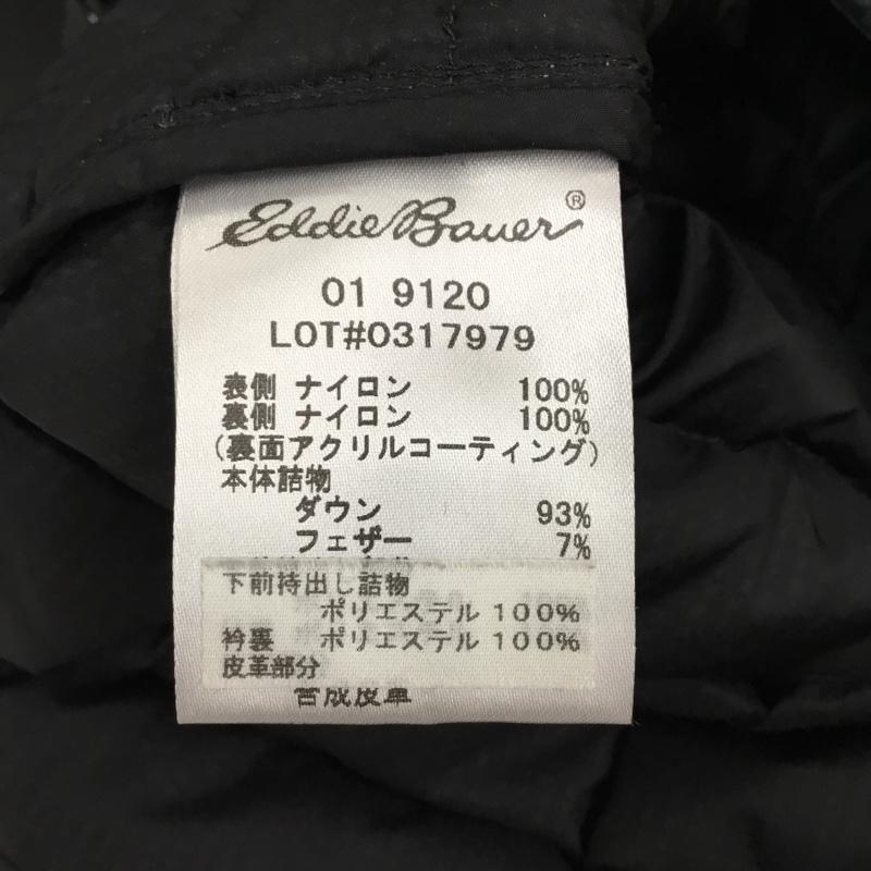 エディーバウアー Eddie Bauer ベスト ベスト 0317979 ダウンジャケット ジップアップジャケット アウター XS 総柄 黒 / ブラック / メンズ USED 古着 中古 10108235