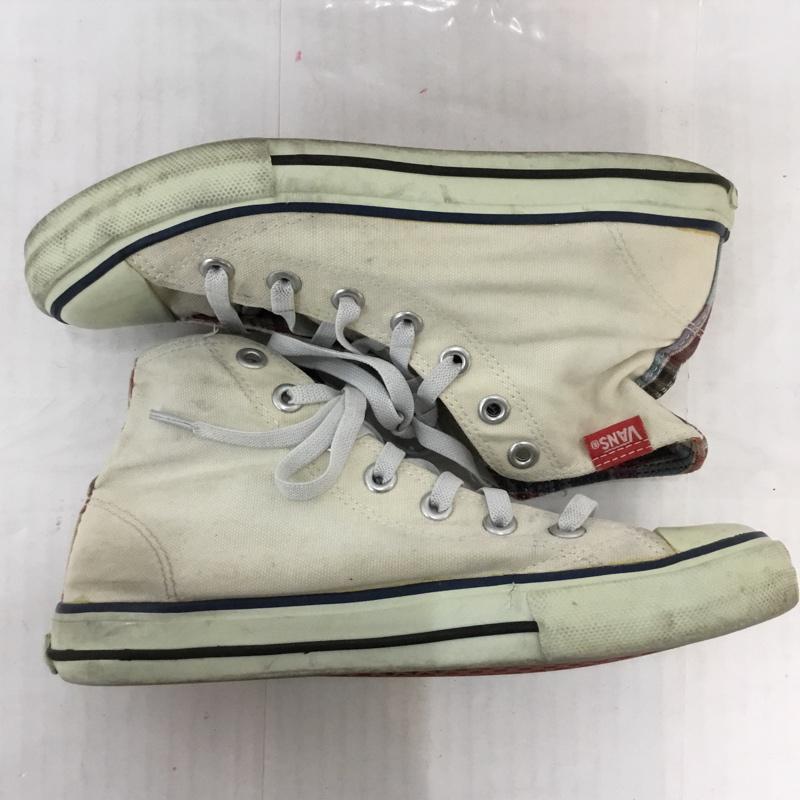 バンズ VANS スニーカー スニーカー V66L-NCK CLASSIC SKOOL HI 23.5cm 箱無 23.5cm 無地 X チェック 白 / ホワイト / レディース USED 古着 中古 10044807