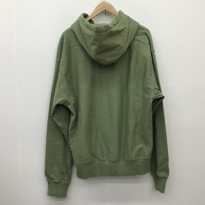 ステューシー STUSSY パーカー 長袖 BLOCK SPORT PIGMENT DYED HOODI L ロゴ、文字 黄緑 / イエローグリーン / X 薄緑 / ライトグリーン / メンズ USED 古着 中古 10136985