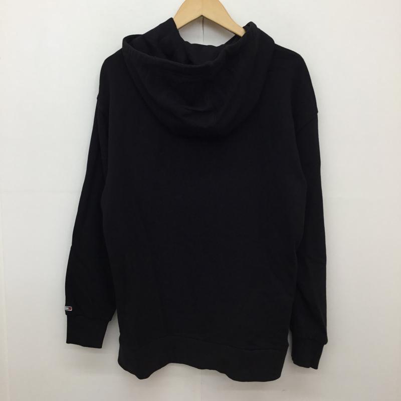 トミー ジーンズ TOMMY JEANS パーカー 長袖 S ロゴ、文字 X プリント 黒 / ブラック / メンズ USED 古着 中古 10137766