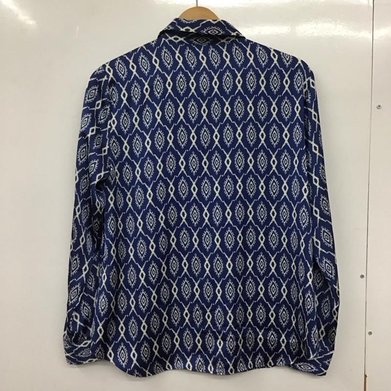 ザラ ZARA シャツ、ブラウス 長袖 長袖シャツ 総柄シャツ カラーシャツ M プリント 白 / ホワイト / X 青 / ブルー / レディース USED 古着 中古 10136094