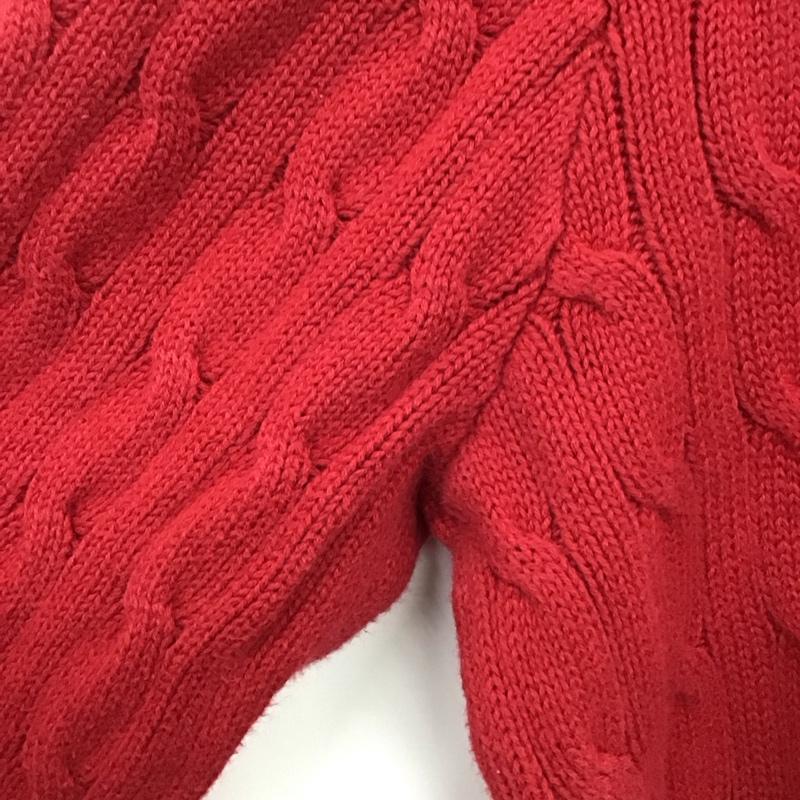ポロラルフローレン POLO RALPH LAUREN ニット、セーター 長袖 長袖ニットカットソー ニット セーター クルーネックニット XL ロゴ、文字 赤 / レッド / メンズ USED 古着 中古 10122418