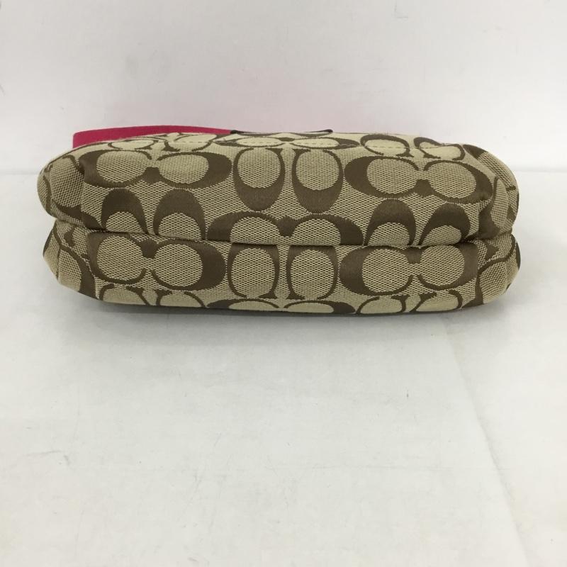 コーチ COACH ショルダーバッグ ショルダーバッグ ロゴ、文字 ベージュ / ベージュ / X 桃 / ピンク / レディース USED 古着 中古 10131243