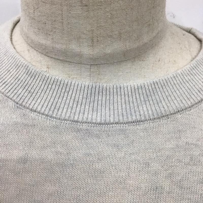 ザラ ZARA ニット、セーター 長袖 長袖ニットカットソー ニット セーター クルーネックニット XL 無地 白 / ホワイト / メンズ USED 古着 中古 10119291