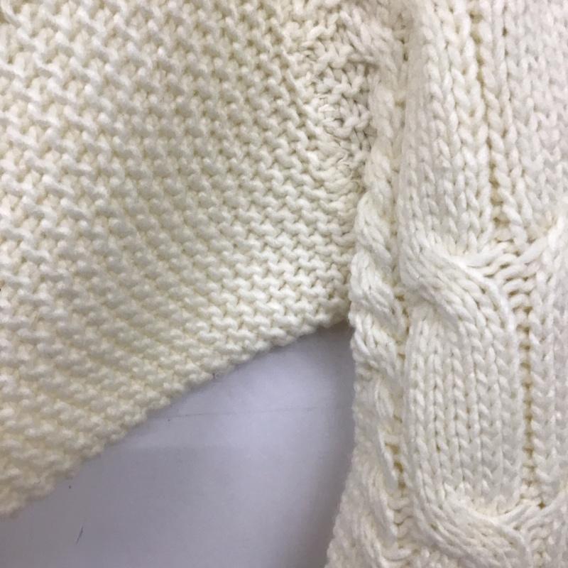 ナチュラルビューティーベーシック NATURAL BEAUTY BASIC カーディガン 長袖 M 無地 白 / ホワイト / レディース USED 古着 中古 10132010