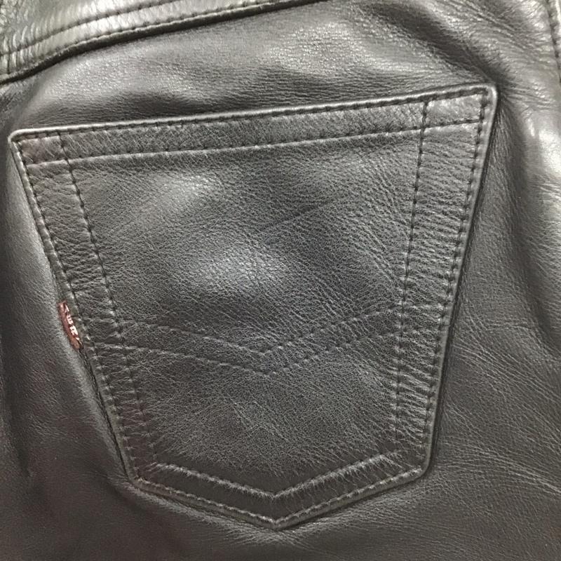 エアロレザー Aero Leather パンツ ワークパンツ、ペインターパンツ レザーパンツ スリムパンツ 29インチ 無地 黒 / ブラック /  メンズ USED 古着 中古 10126185