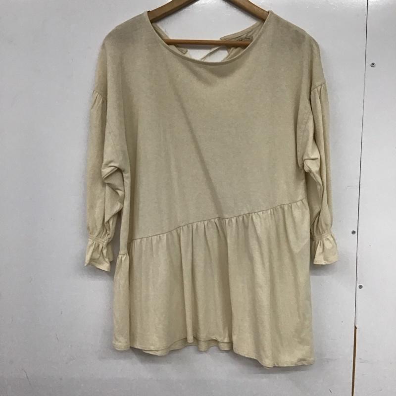 サマンサモスモス Samansa Mos2 カットソー 七分袖 FREE 無地 ベージュ / ベージュ / レディース USED 古着 中古 10133439